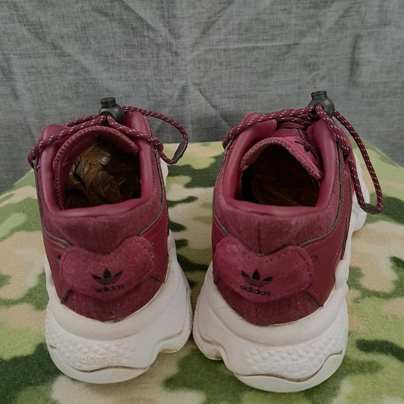 Adidas Womens Size 8 Ozweego Plus W Victory Crimson Running Shoes H01184 - Picture 5 of 10